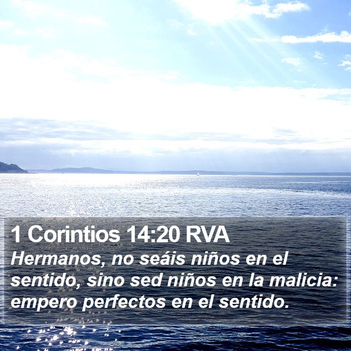 1 Corintios 14:20 RVA Bible Study