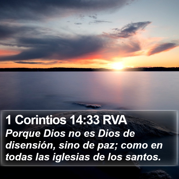 1 Corintios 14:33 RVA Bible Study