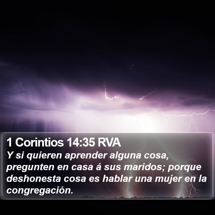 1 Corintios 14:35 RVA Bible Study