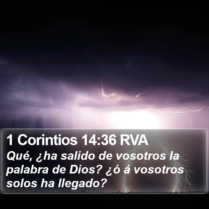 1 Corintios 14:36 RVA Bible Study