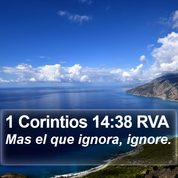 1 Corintios 14:38 RVA Bible Study