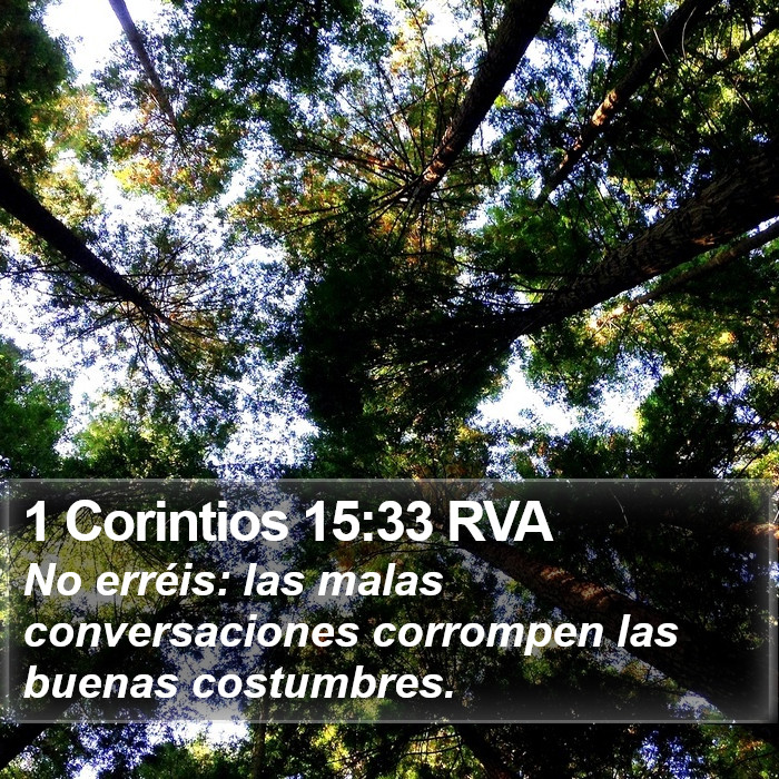 1 Corintios 15:33 RVA Bible Study