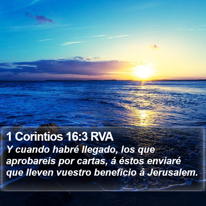 1 Corintios 16:3 RVA Bible Study