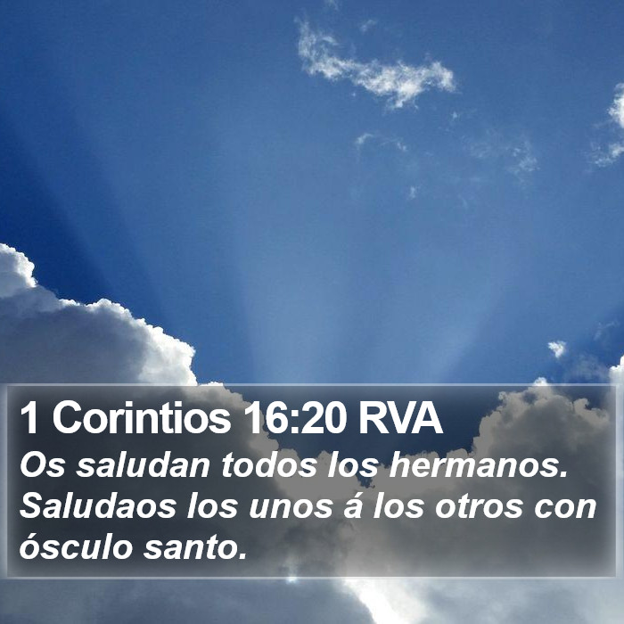 1 Corintios 16:20 RVA Bible Study