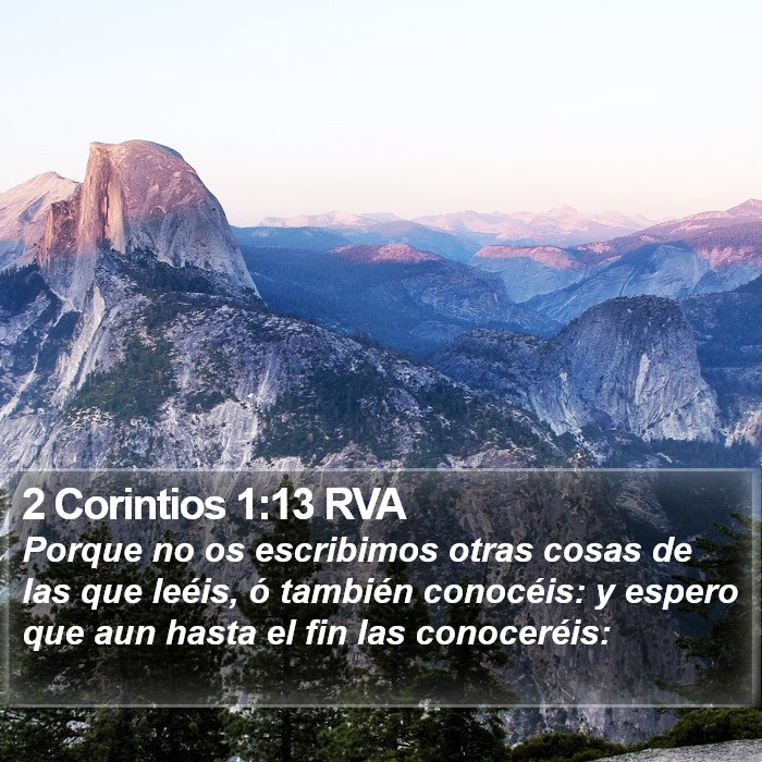 2 Corintios 1:13 RVA Bible Study