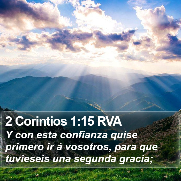 2 Corintios 1:15 RVA Bible Study