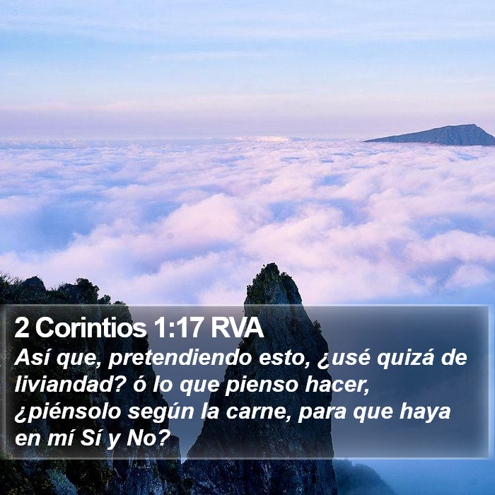 2 Corintios 1:17 RVA Bible Study