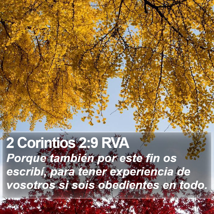 2 Corintios 2:9 RVA Bible Study