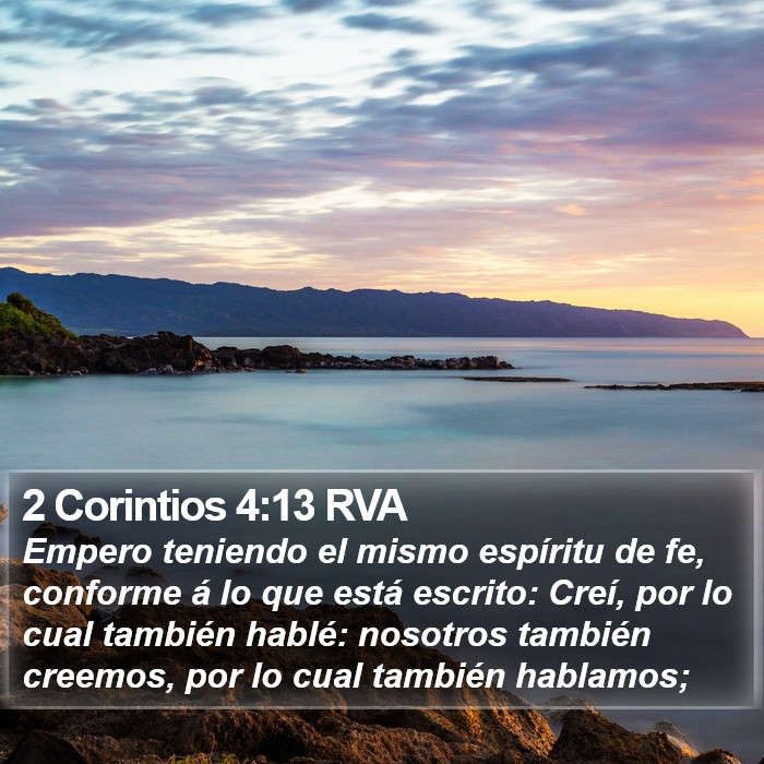 2 Corintios 4:13 RVA Bible Study