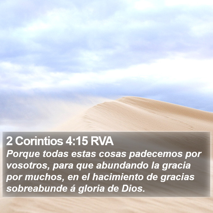 2 Corintios 4:15 RVA Bible Study