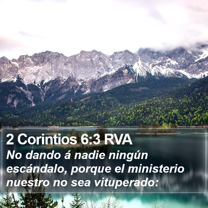 2 Corintios 6:3 RVA Bible Study