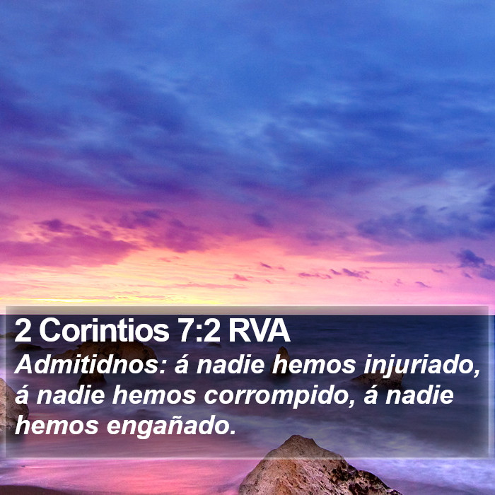 2 Corintios 7:2 RVA Bible Study