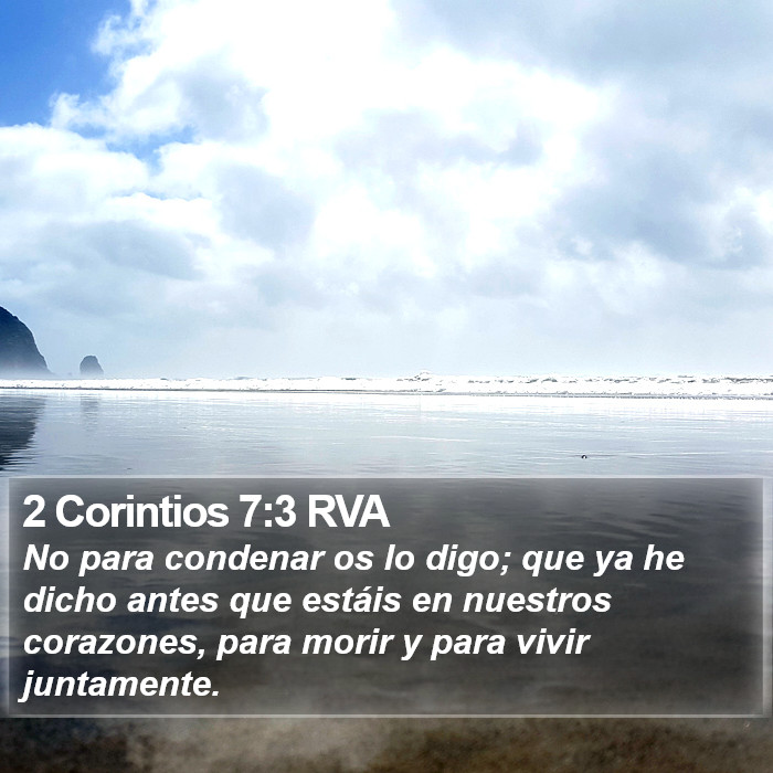 2 Corintios 7:3 RVA Bible Study