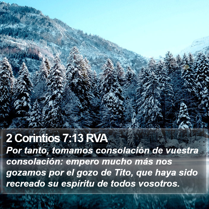 2 Corintios 7:13 RVA Bible Study