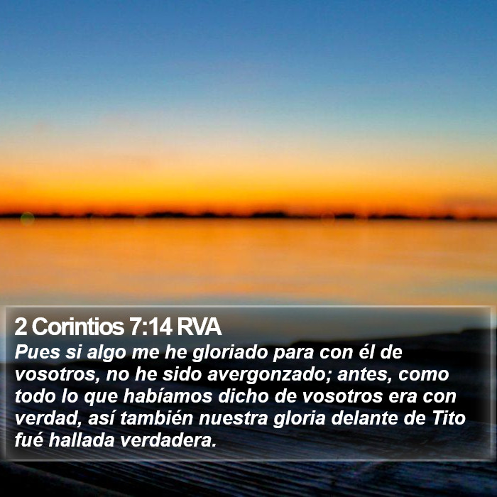 2 Corintios 7:14 RVA Bible Study