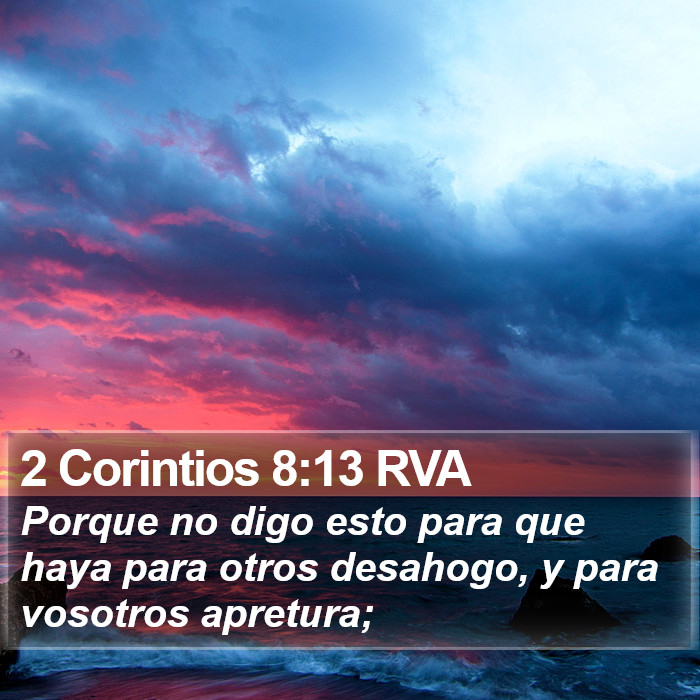 2 Corintios 8:13 RVA Bible Study