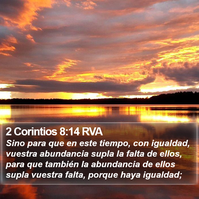 2 Corintios 8:14 RVA Bible Study