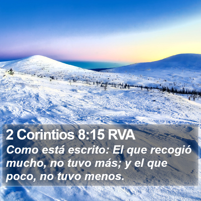 2 Corintios 8:15 RVA Bible Study