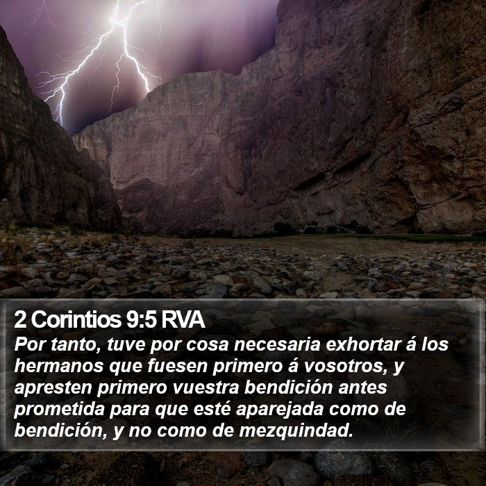 2 Corintios 9:5 RVA Bible Study