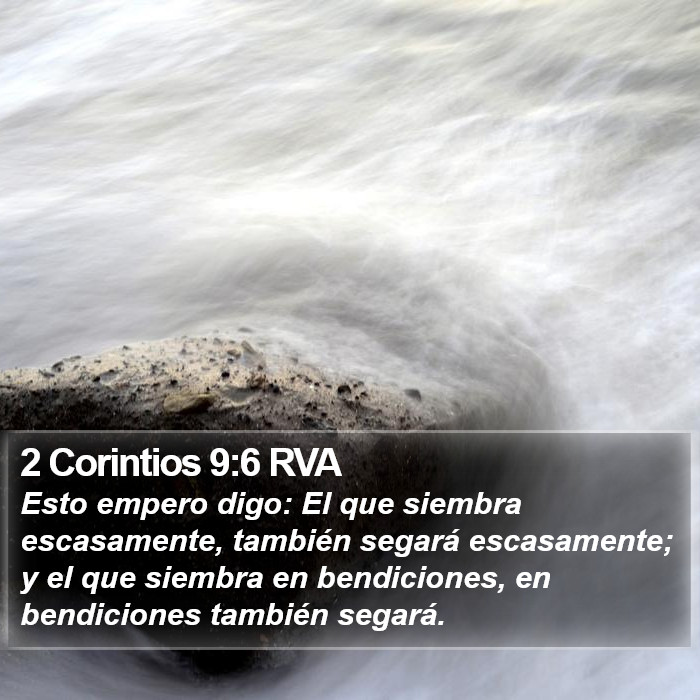 2 Corintios 9:6 RVA Bible Study