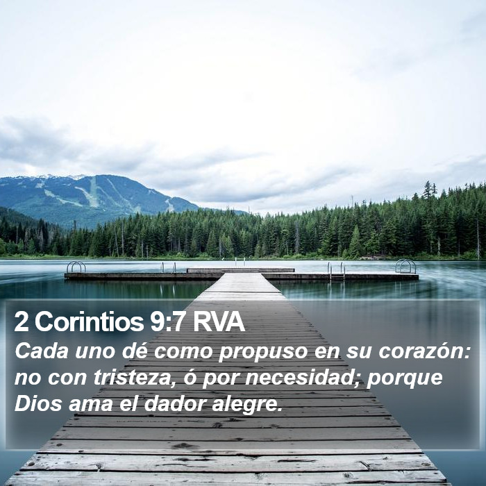 2 Corintios 9:7 RVA Bible Study