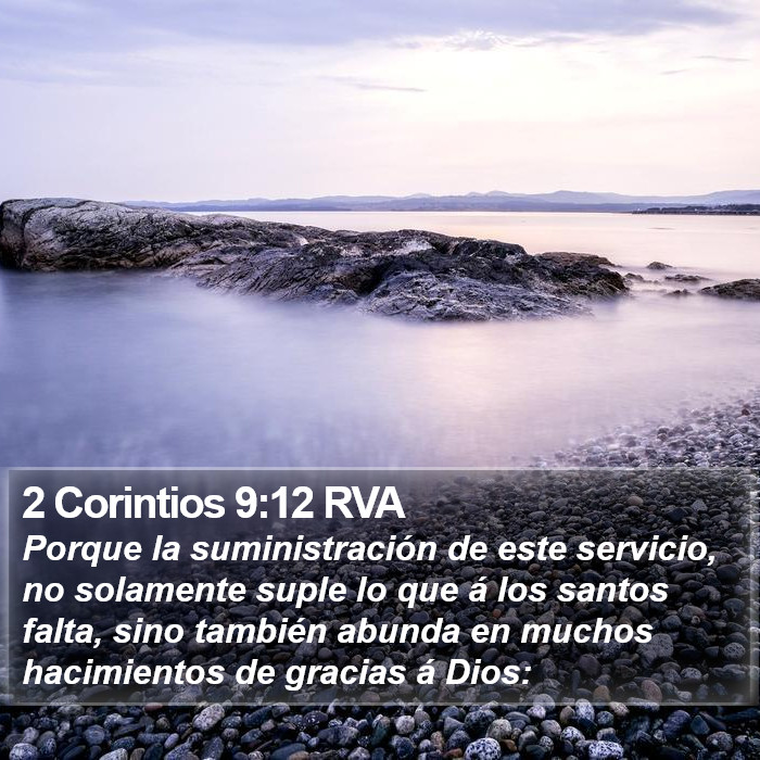 2 Corintios 9:12 RVA Bible Study