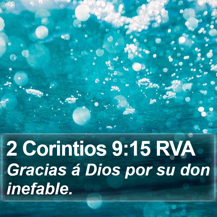 2 Corintios 9:15 RVA Bible Study