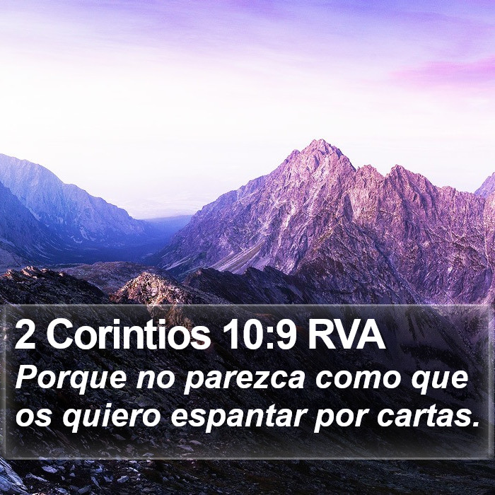 2 Corintios 10:9 RVA Bible Study