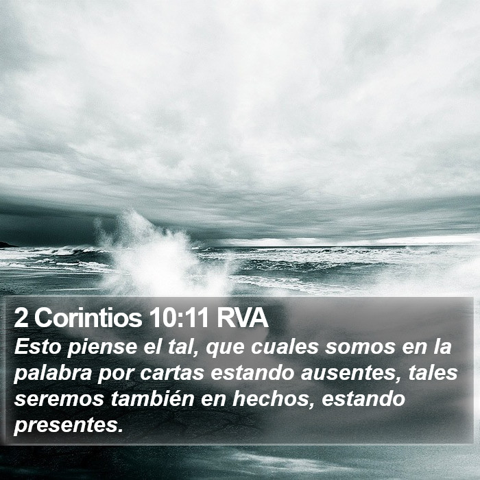 2 Corintios 10:11 RVA Bible Study