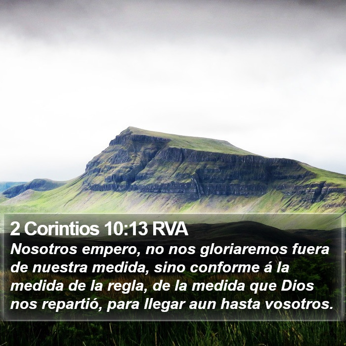 2 Corintios 10:13 RVA Bible Study