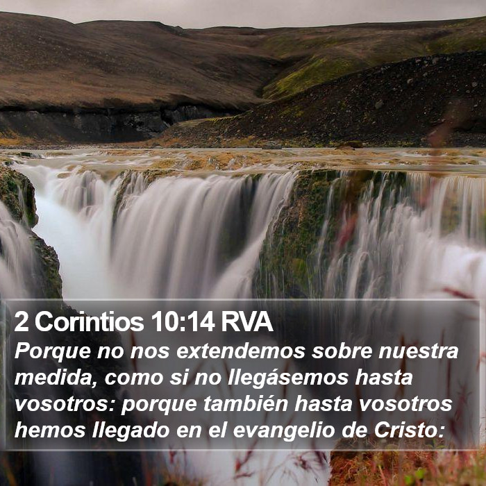 2 Corintios 10:14 RVA Bible Study