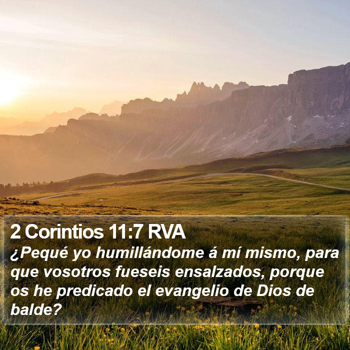 2 Corintios 11:7 RVA Bible Study