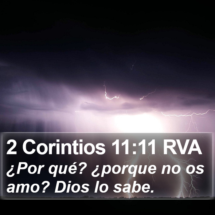 2 Corintios 11:11 RVA Bible Study