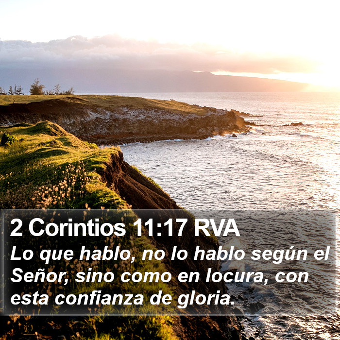 2 Corintios 11:17 RVA Bible Study