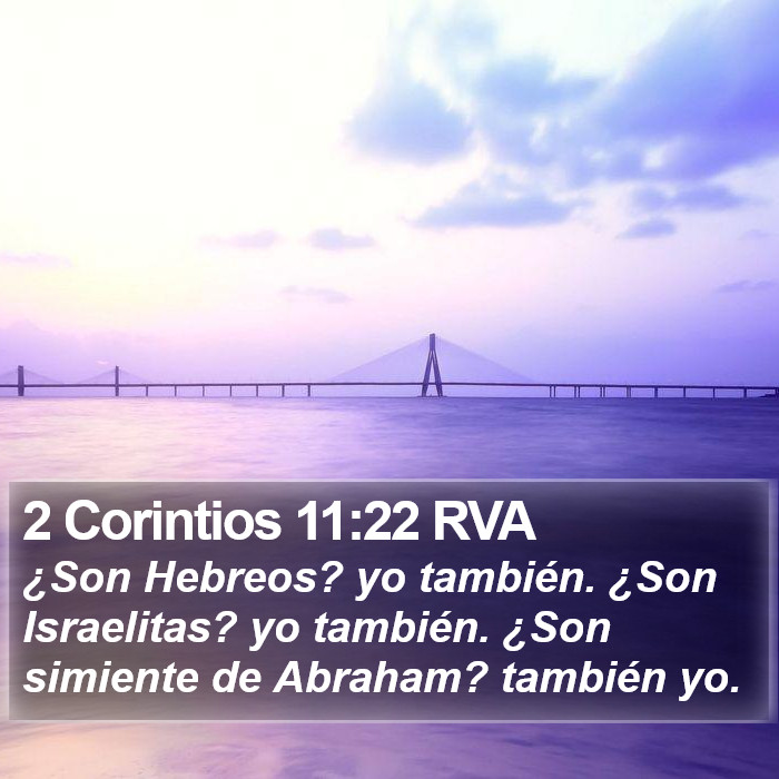 2 Corintios 11:22 RVA Bible Study