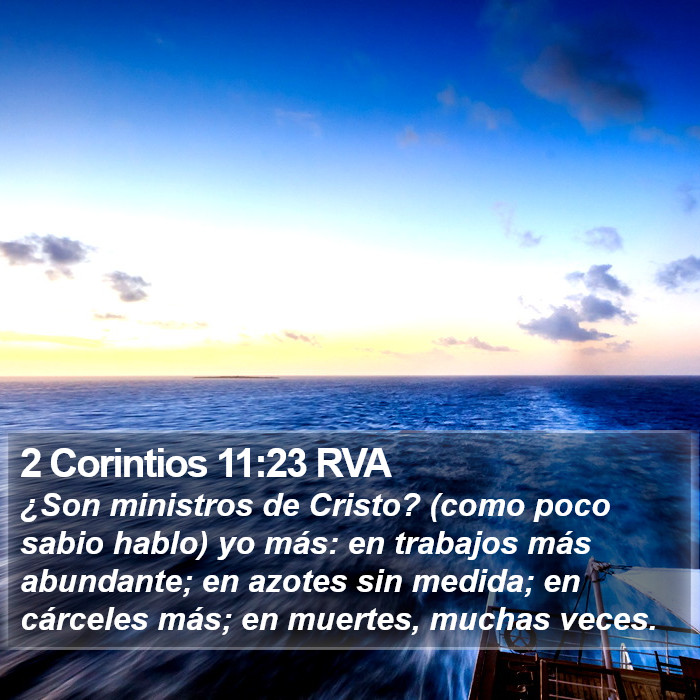 2 Corintios 11:23 RVA Bible Study