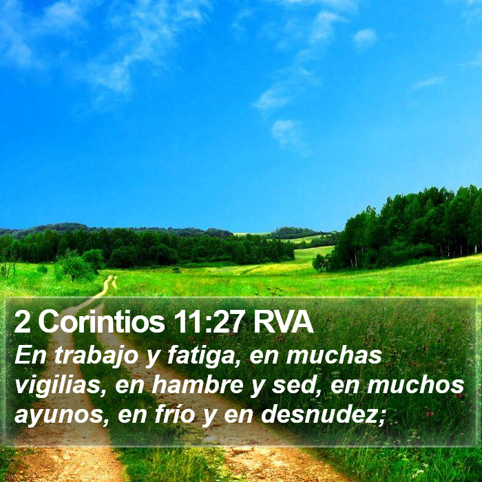 2 Corintios 11:27 RVA Bible Study