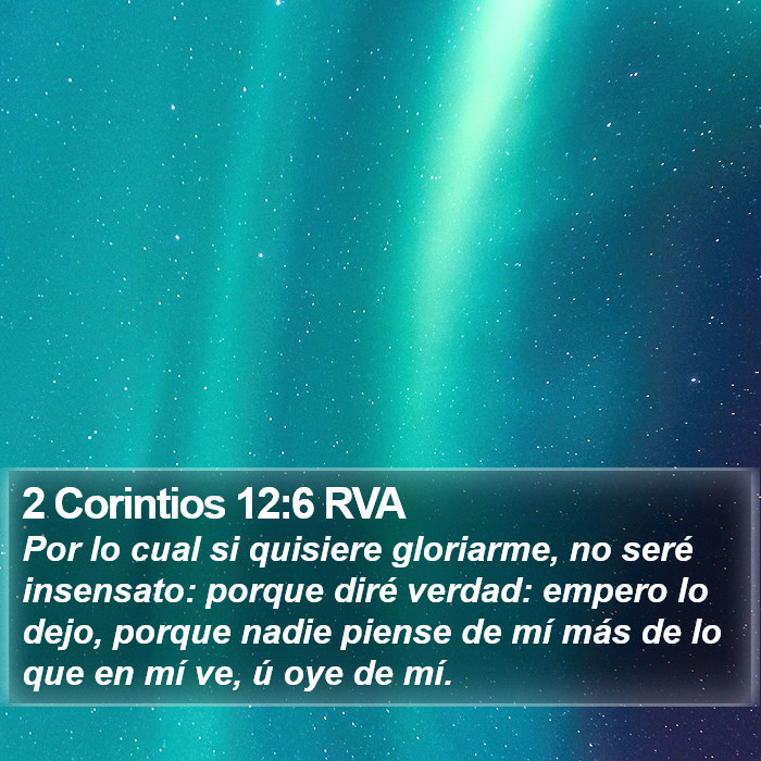 2 Corintios 12:6 RVA Bible Study