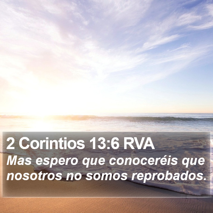 2 Corintios 13:6 RVA Bible Study