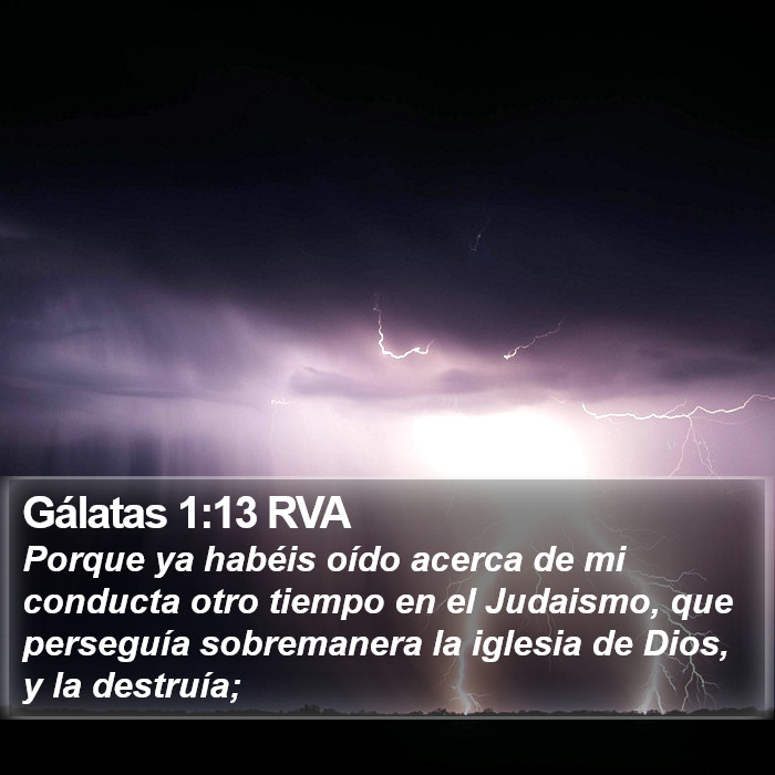 Gálatas 1:13 RVA Bible Study