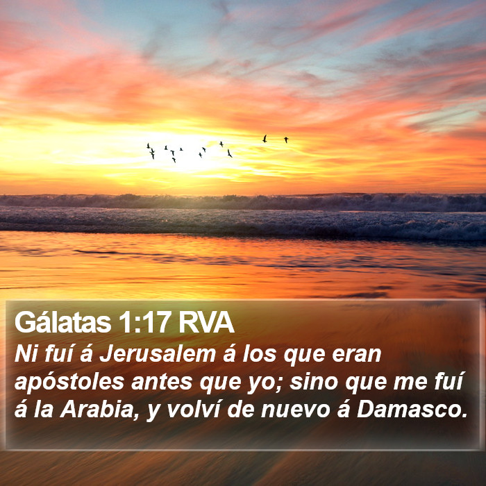 Gálatas 1:17 RVA Bible Study