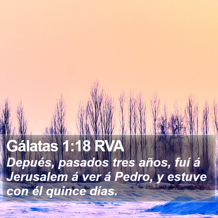 Gálatas 1:18 RVA Bible Study