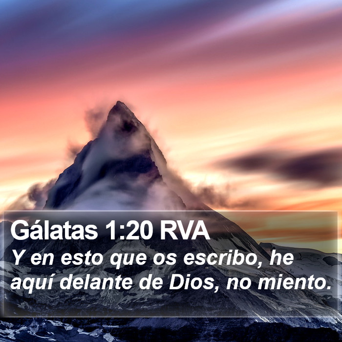 Gálatas 1:20 RVA Bible Study