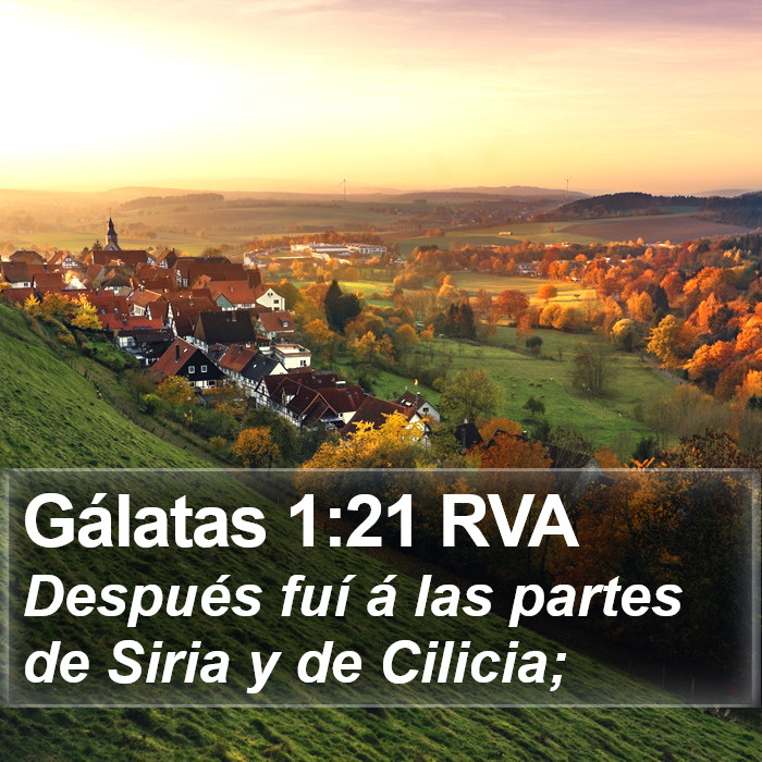 Gálatas 1:21 RVA Bible Study