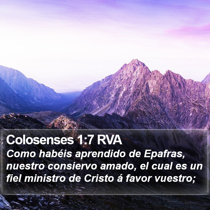 Colosenses 1:7 RVA Bible Study