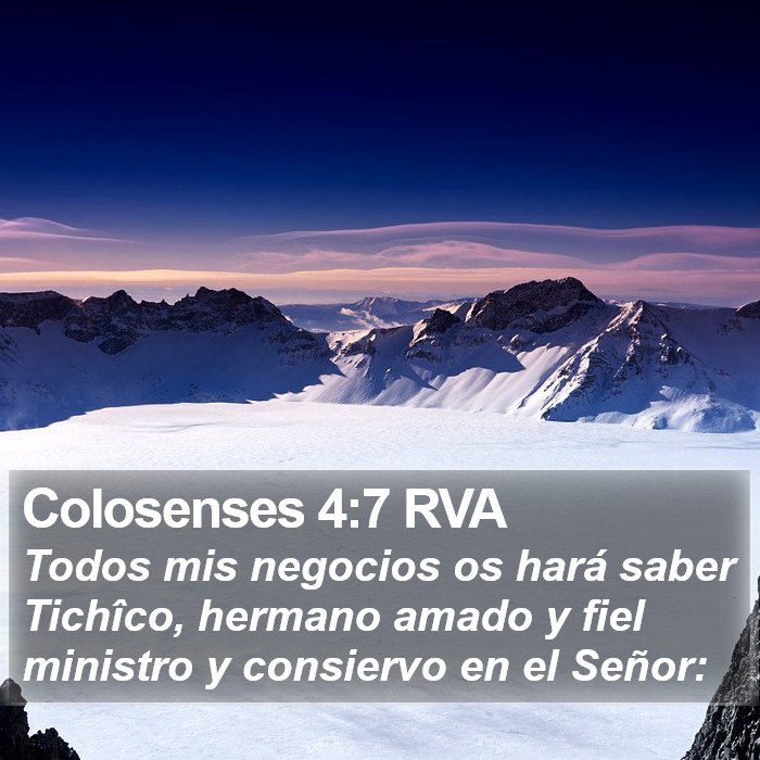 Colosenses 4:7 RVA Bible Study