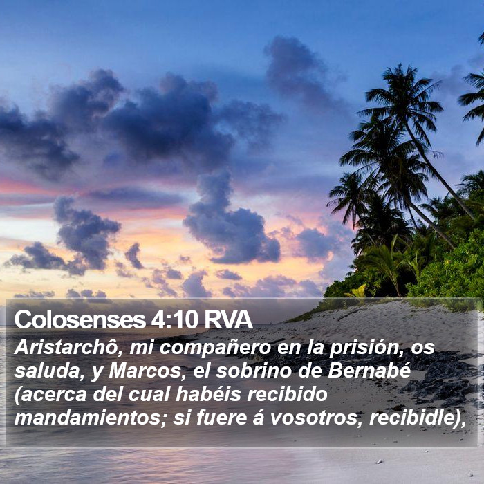 Colosenses 4:10 RVA Bible Study