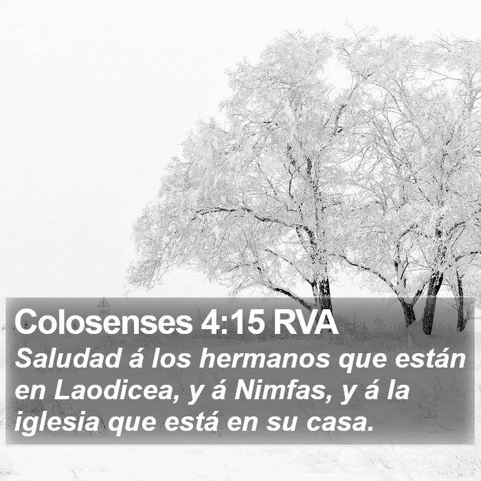 Colosenses 4:15 RVA Bible Study