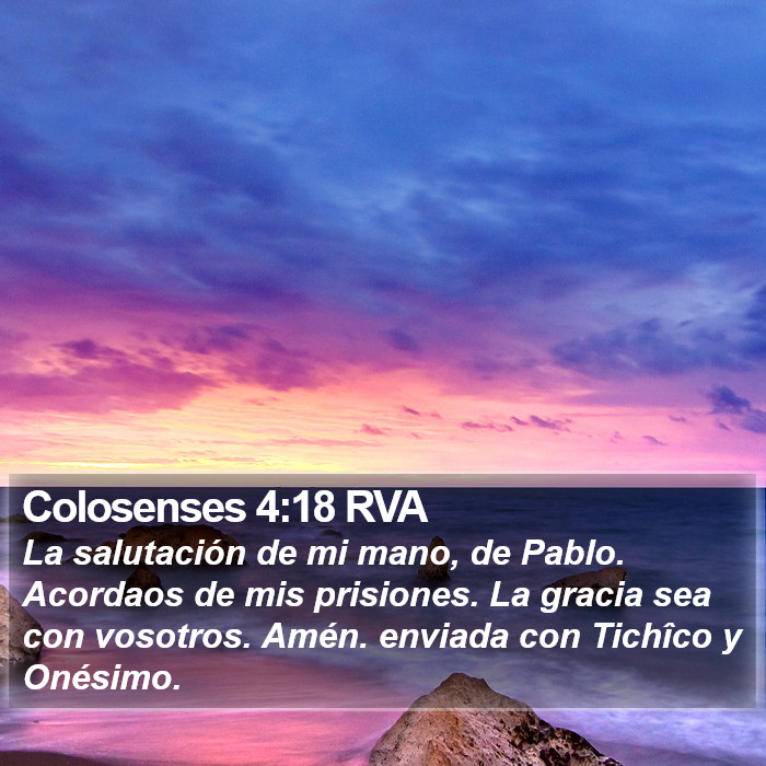 Colosenses 4:18 RVA Bible Study