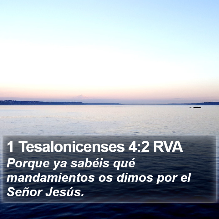 1 Tesalonicenses 4:2 RVA Bible Study